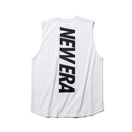 マッスルタンクトップ リア バーチカルロゴ ホワイト × ブラック 【 Performance Apparel 】