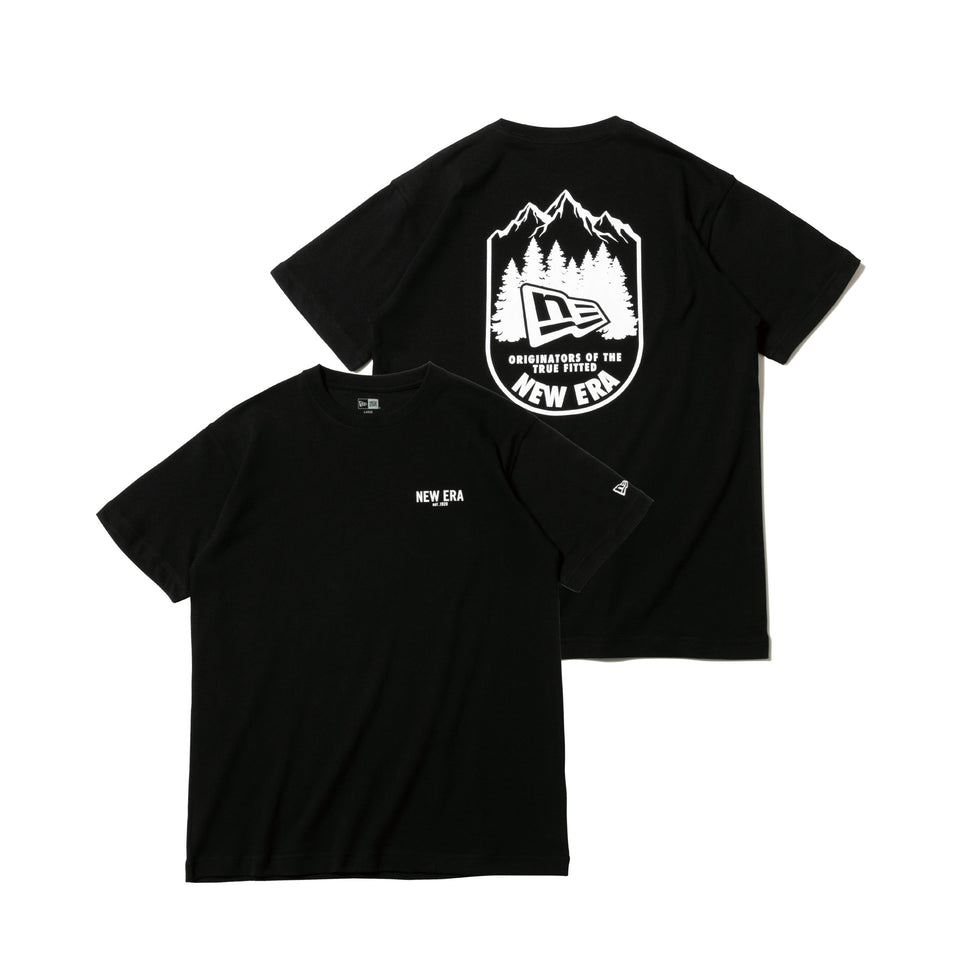 半袖 コットン Tシャツ ニューエラ マウンテンレンジャー ブラック 【ニューエラ アウトドア】