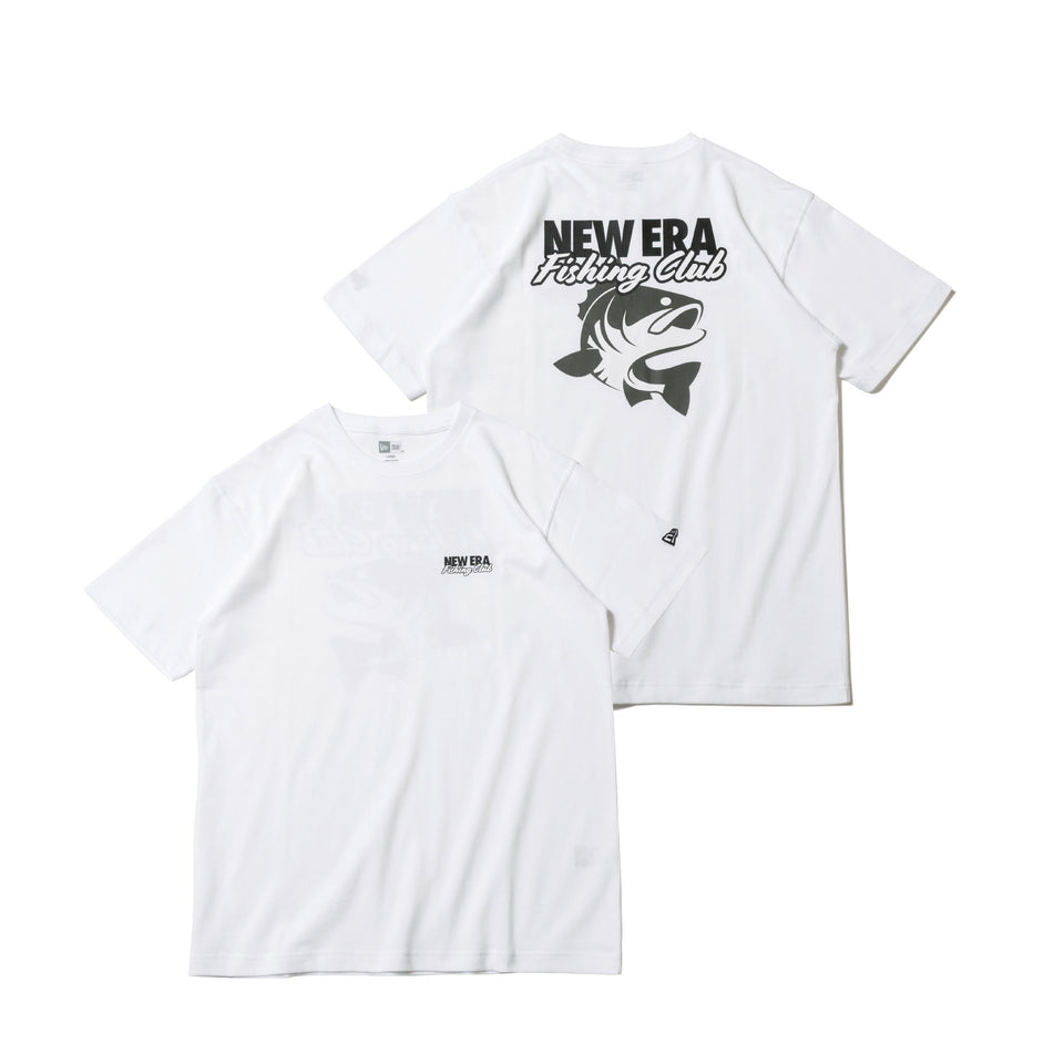 半袖 コットン Tシャツ ニューエラ フィッシングクラブ ホワイト レギュラーフィット 【ニューエラアウトドア】