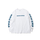 長袖 コットン Tシャツ ファイアーパターン ホワイト レギュラーフィット