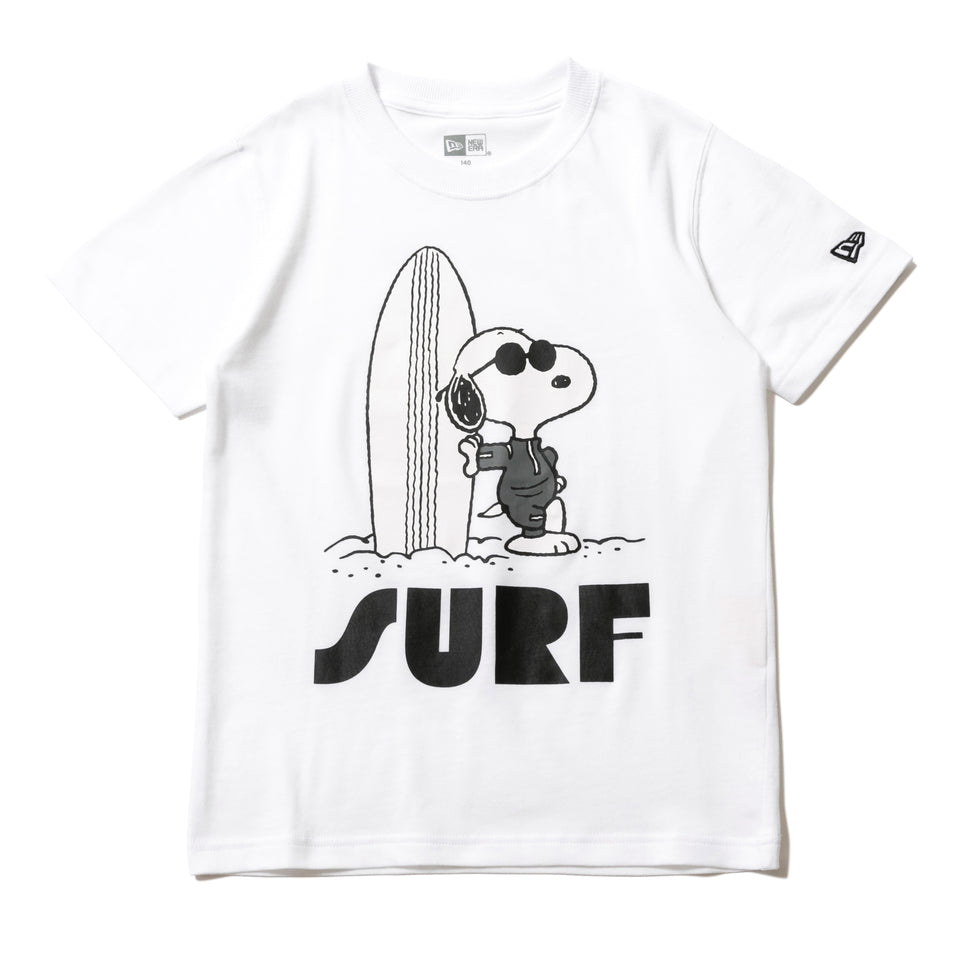Child 半袖 コットン Tシャツ PEANUTS ピーナッツ ジョー・クール サーフ ホワイト