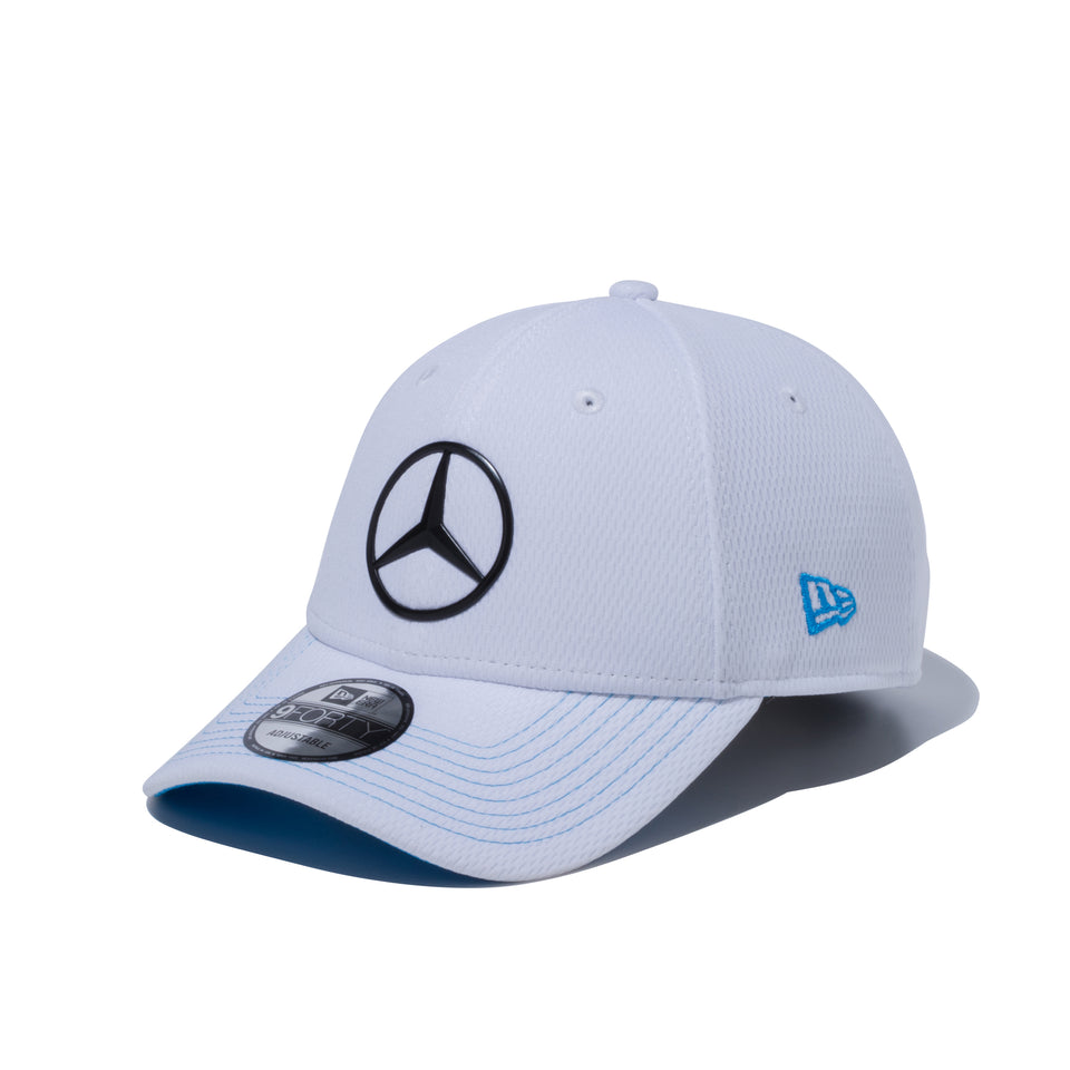9FORTY Mercedes-Benz EQ FORMULA E TEAM ロゴ ウーブンラベル ホワイト