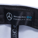 9FORTY Mercedes-Benz EQ FORMULA E TEAM ロゴ ウーブンラベル ホワイト