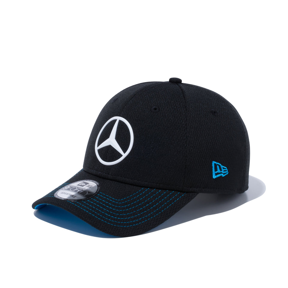 9FORTY Mercedes-Benz EQ FORMULA E TEAM ロゴ ウーブンラベル ブラック