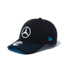 9FORTY Mercedes-Benz EQ FORMULA E TEAM ロゴ ウーブンラベル ブラック