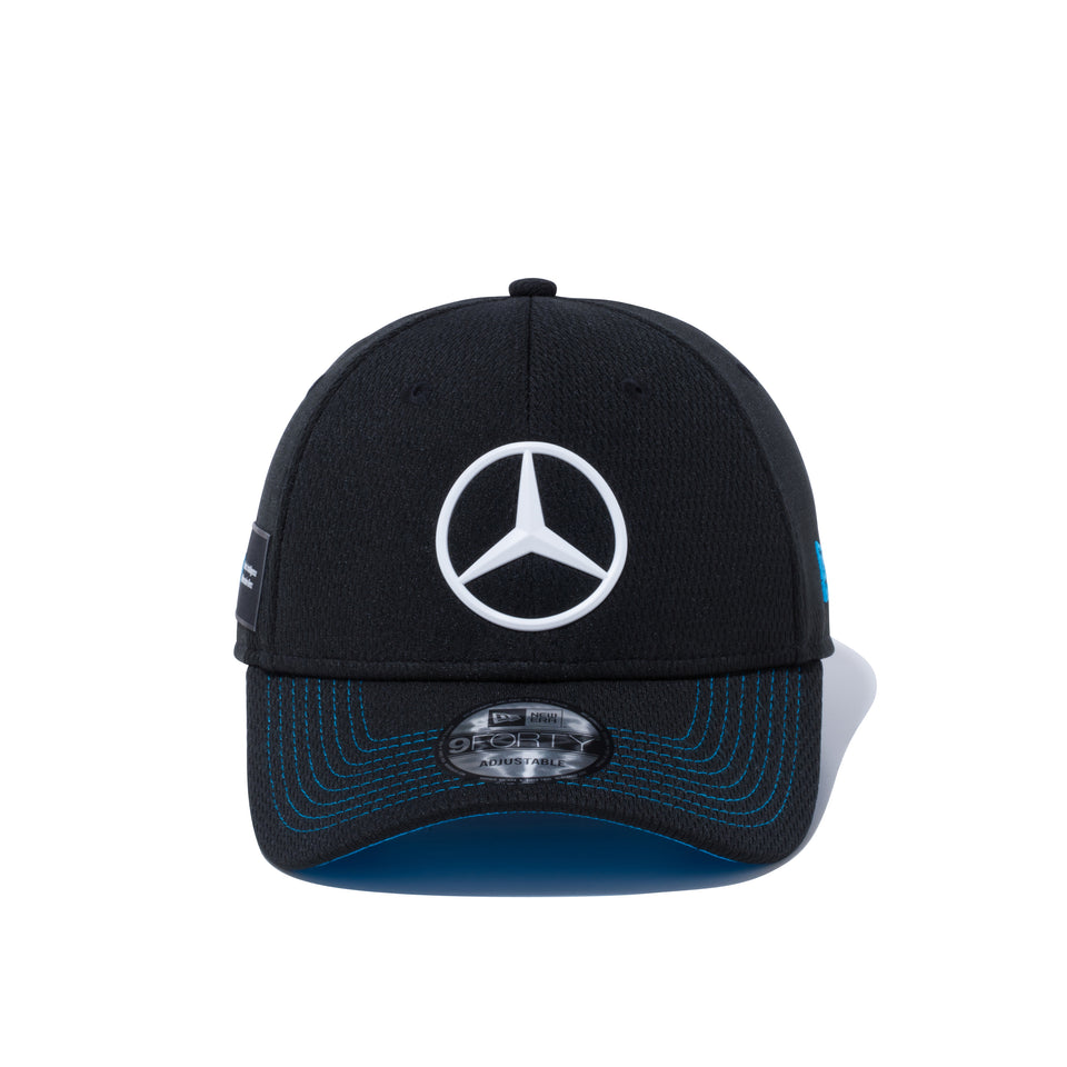 9FORTY Mercedes-Benz EQ FORMULA E TEAM ロゴ ウーブンラベル ブラック
