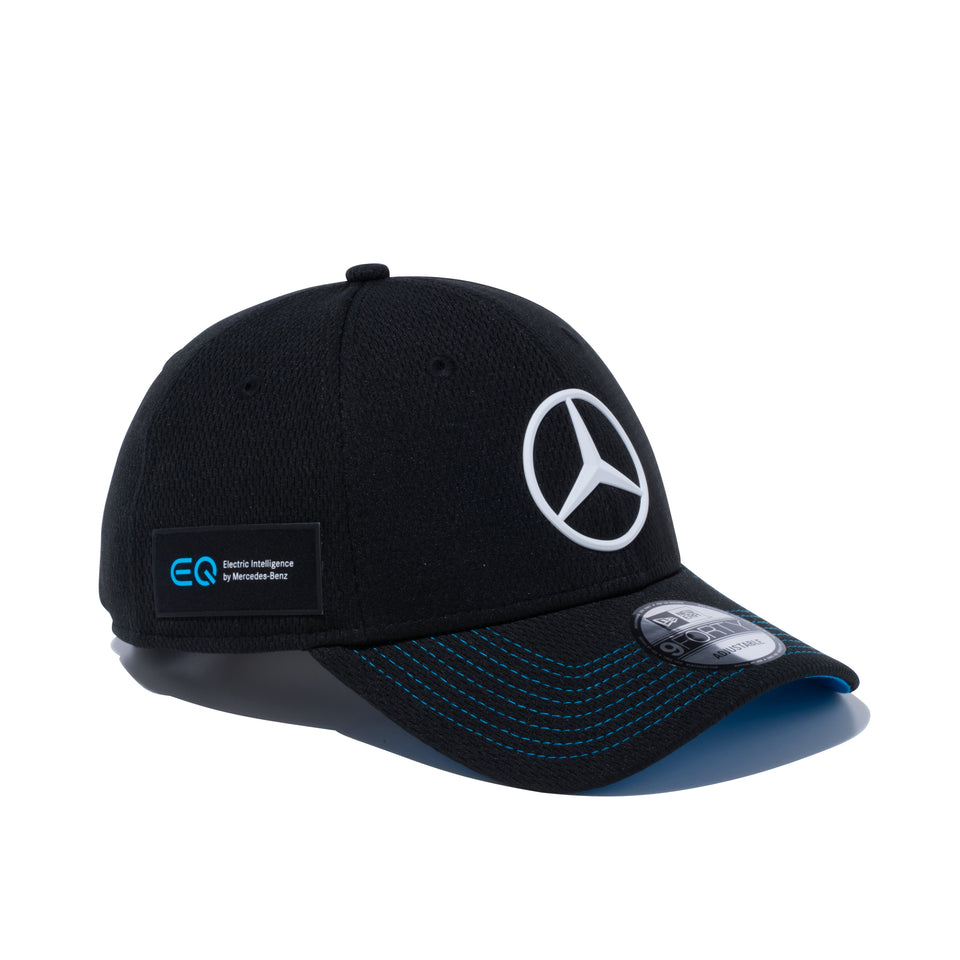 9FORTY Mercedes-Benz EQ FORMULA E TEAM ロゴ ウーブンラベル ブラック
