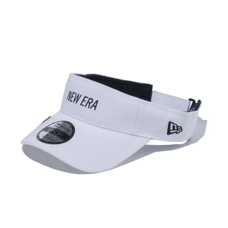 【ゴルフ】 サンバイザー ストレッチ コットン ウォッシャブル NEW ERA ホワイト