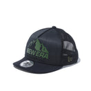 9FORTY A-Frame トラッカー ショートバイザー フルメッシュ マウンテンロゴ ブラック × アルパイングリーン | NEW ERA ニューエラ公式オンラインストア