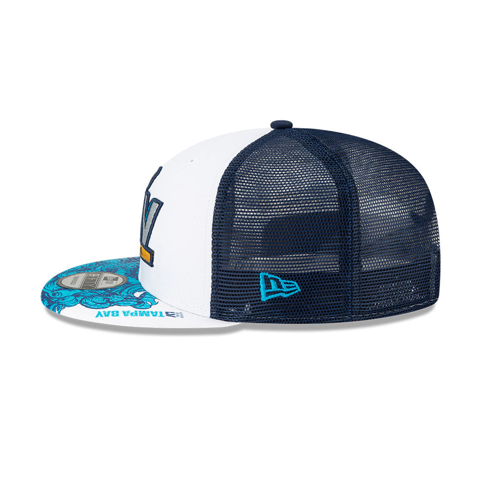 9FIFTY トラッカー NFL SUPER BOWL GENERICS LV タンパベイ ホワイト ブラックメッシュ