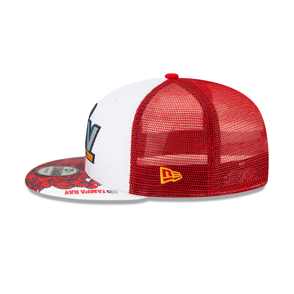 9FIFTY トラッカー NFL SUPER BOWL GENERICS LV タンパベイ ホワイト レッドメッシュ