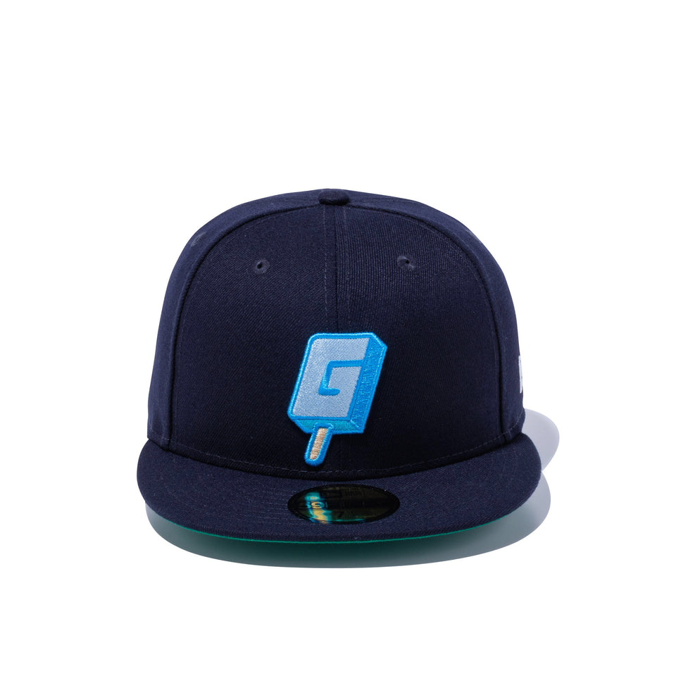 59FIFTY ガリガリ君 Gロゴ ネイビー グリーンアンダーバイザー | NEW ERA ニューエラ公式オンラインストア