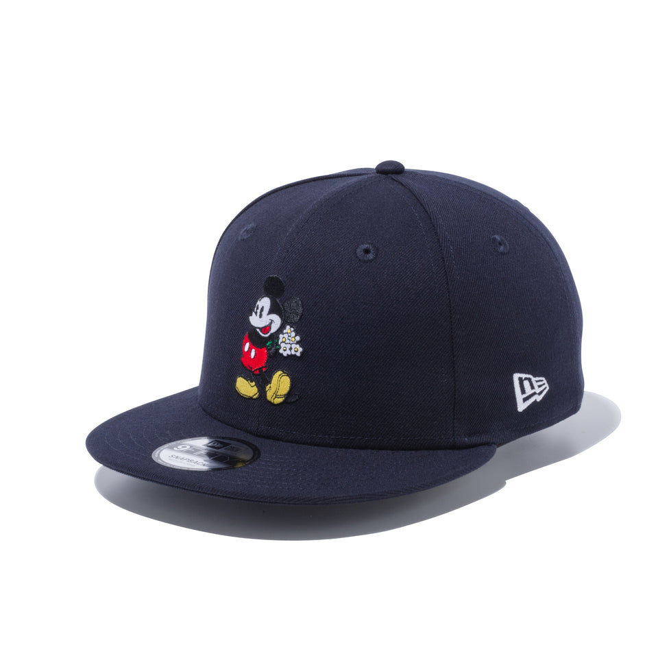 9FIFTY ディズニー バレンタイン ミッキーマウス フラワー ネイビー