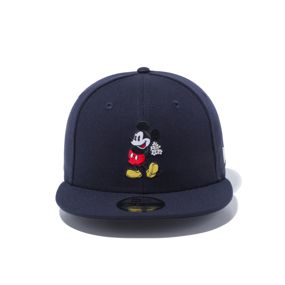 9FIFTY ディズニー バレンタイン ミッキーマウス フラワー ネイビー