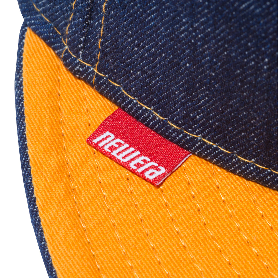 9FIFTY デニム レザーパッチ ゴールデンピーチバイザー