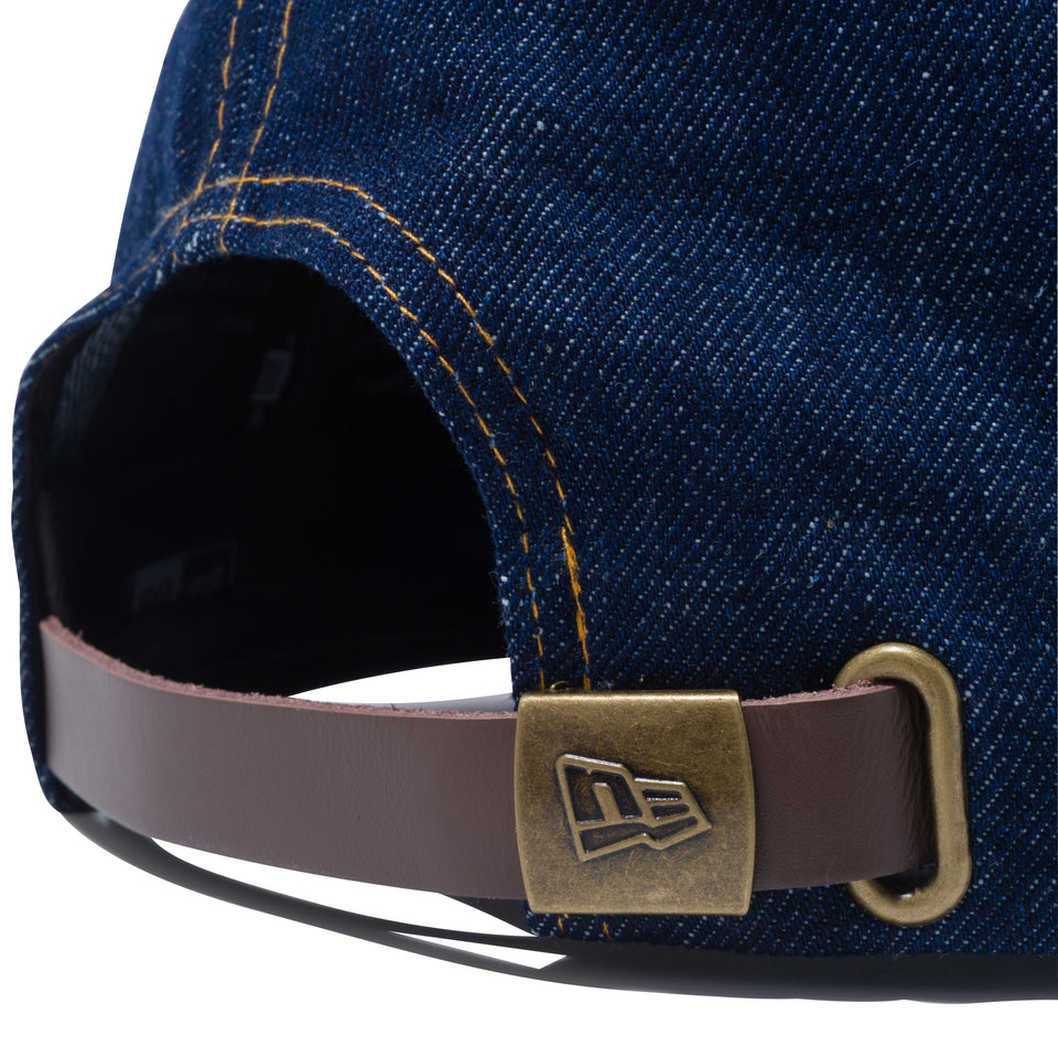 9FIFTY デニム レザーパッチ ゴールデンピーチバイザー