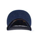 9FIFTY デニム レザーパッチ ゴールデンピーチバイザー