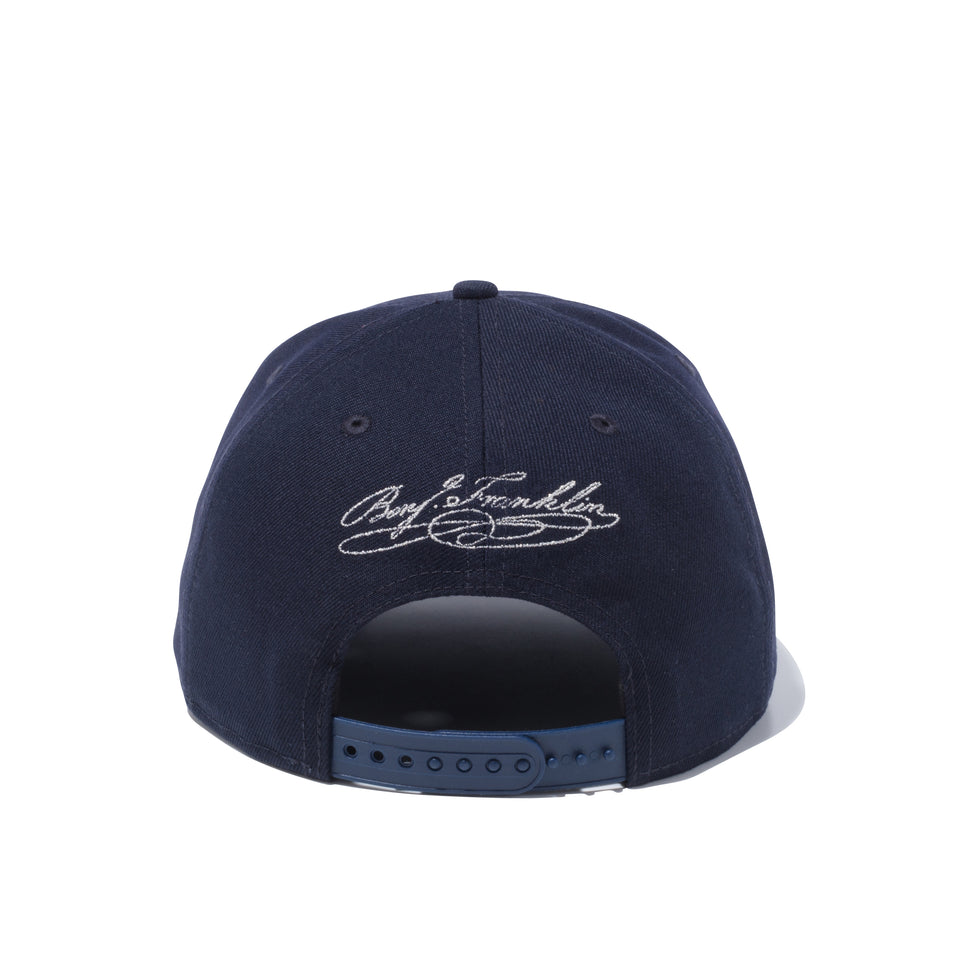 9FIFTY ベンジャミン ・フランクリン ネイビー × メタリックシルバー