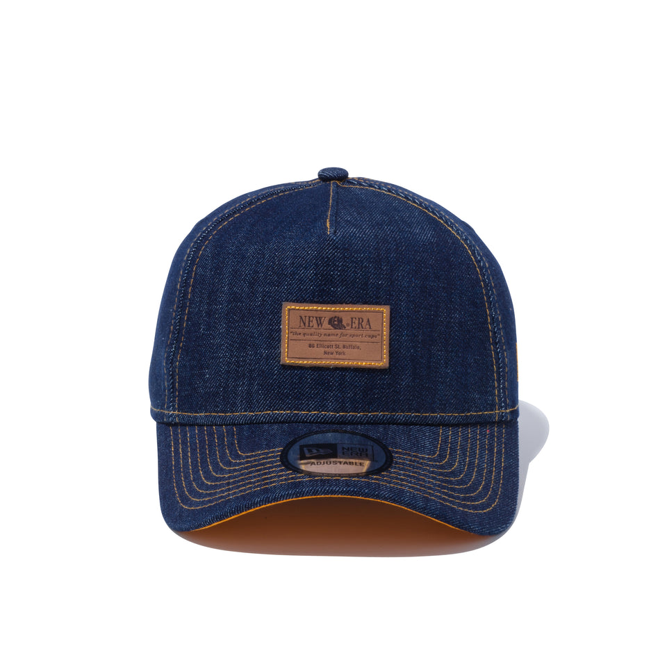 9FORTY A-Frame デニム レザーパッチ ゴールデンピーチアンダーバイザー