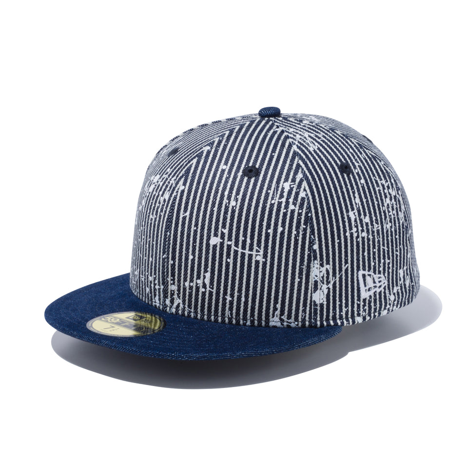 59FIFTY ヒッコリー スプラッシュ インディゴデニムバイザー