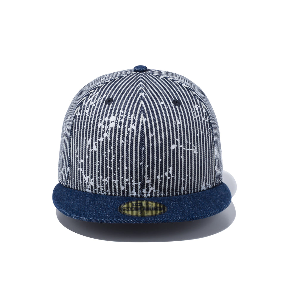 59FIFTY ヒッコリー スプラッシュ インディゴデニムバイザー