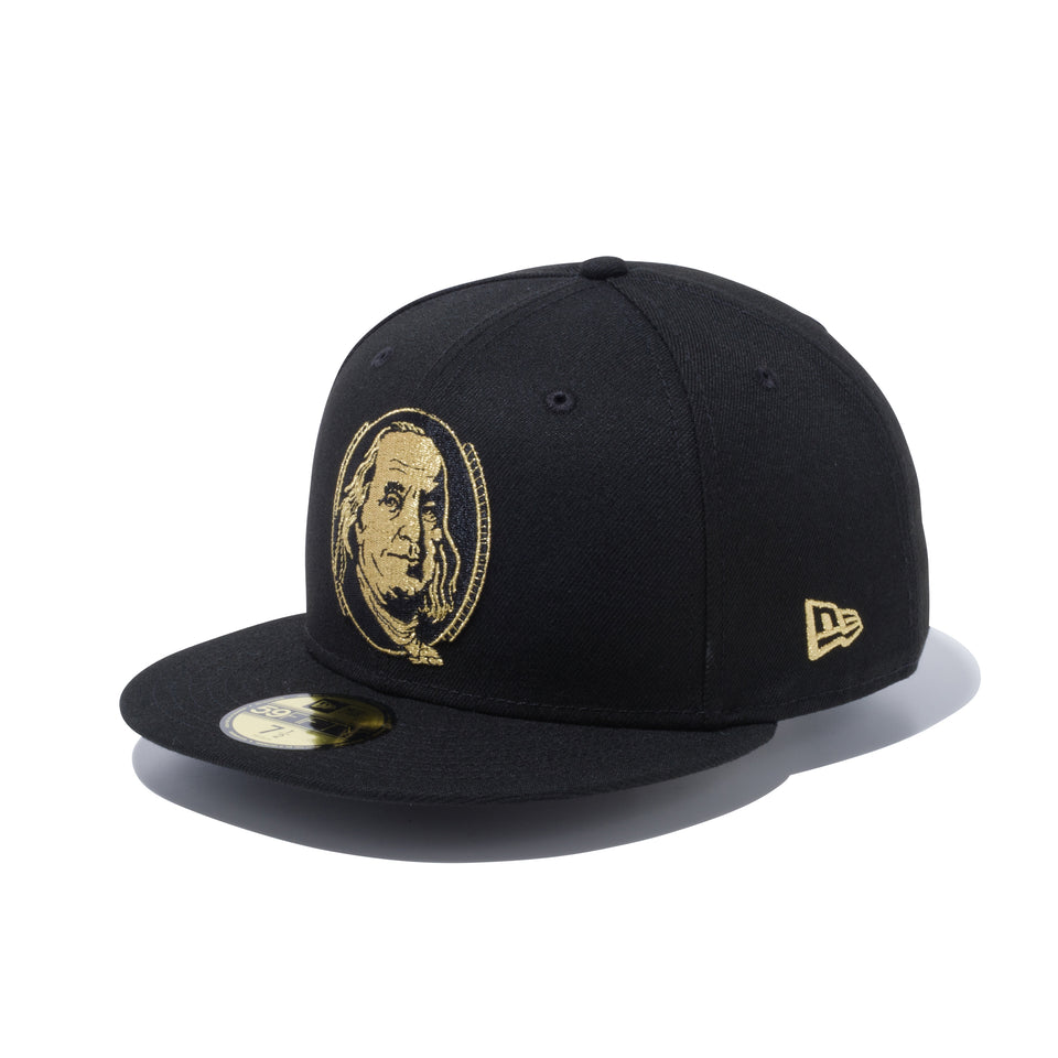 59FIFTY ベンジャミン ・フランクリン ブラック × メタリックゴールド