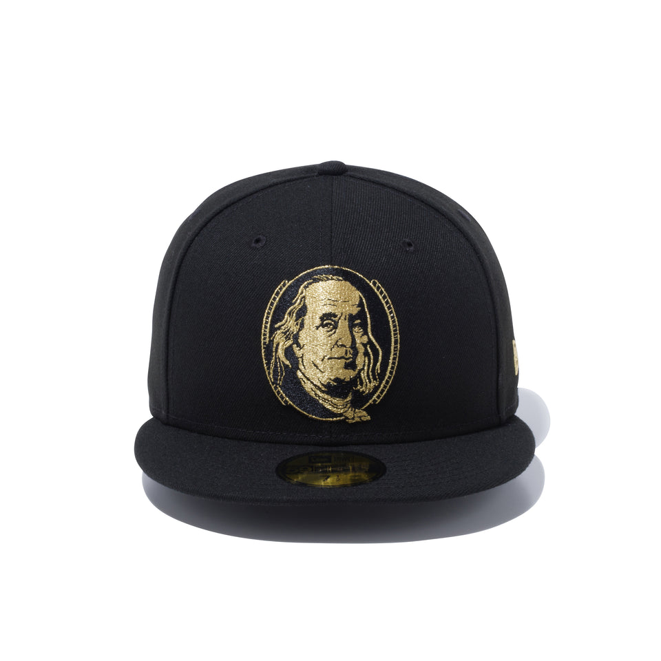 59FIFTY ベンジャミン ・フランクリン ブラック × メタリックゴールド