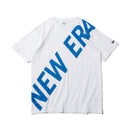 半袖 コットン Tシャツ ズームアップニューエラ ホワイト × ブルー レギュラーフィット