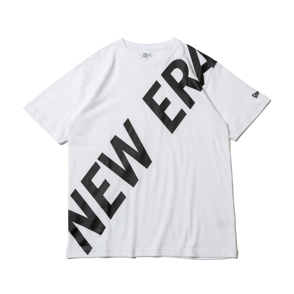 半袖 コットン Tシャツ ズームアップニューエラ ホワイト × ブラック レギュラーフィット