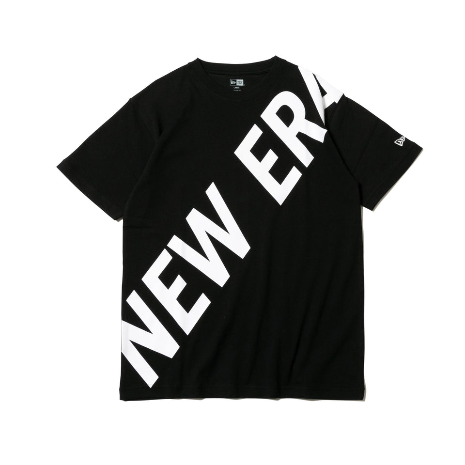 半袖 コットン Tシャツ ズームアップニューエラ ブラック × ホワイト レギュラーフィット