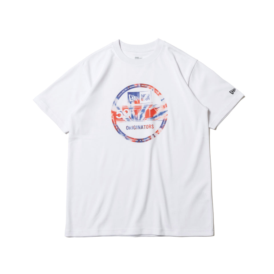 半袖 パフォーマンス Tシャツ タイダイ バイザーステッカーロゴ ホワイト