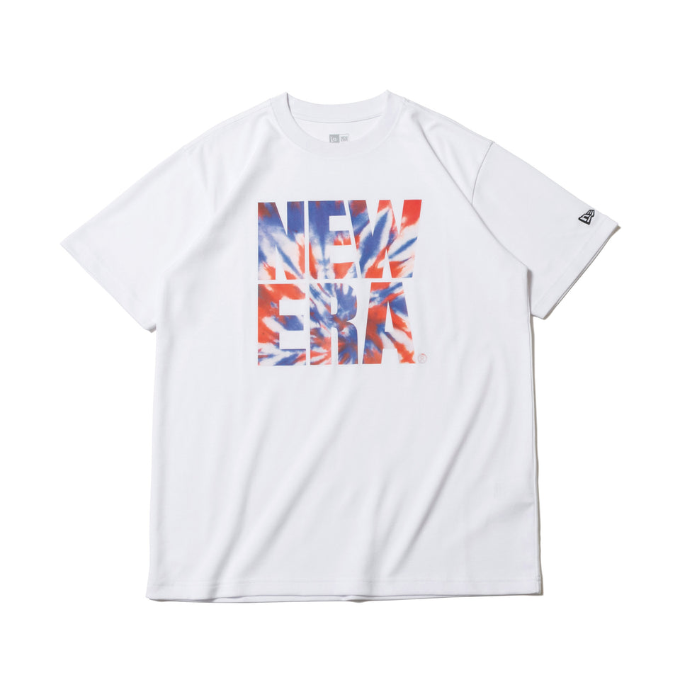 半袖 パフォーマンス Tシャツ タイダイ スクエアニューエラロゴ ホワイト