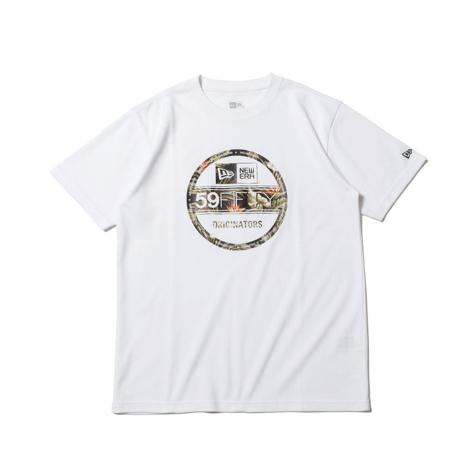 半袖 パフォーマンス Tシャツ ボタニカル バイザーステッカーロゴ ホワイト