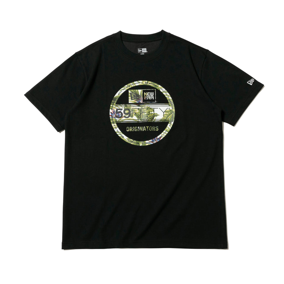 半袖 パフォーマンス Tシャツ ボタニカル バイザーステッカーロゴ ブラック