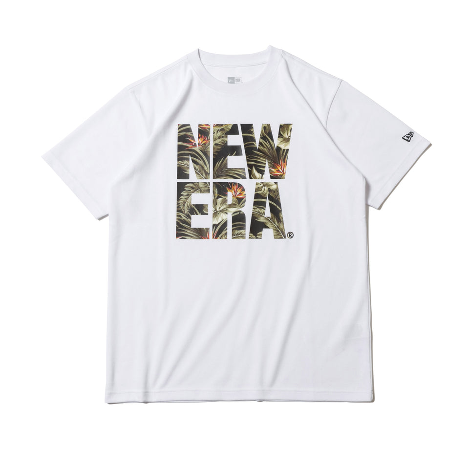半袖 パフォーマンス Tシャツ ボタニカル スクエアニューエラロゴ ホワイト