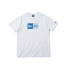 半袖 コットン Tシャツ ボックスロゴ ホワイト × ブルー レギュラーフィット