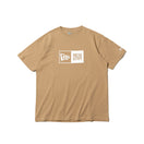 半袖 コットン Tシャツ ボックスロゴ ベージュ × ホワイト レギュラーフィット