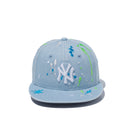 Child 9FIFTY ニューヨーク・ヤンキース スプラッシュエンブロイダリー ウォッシュドデニム