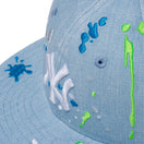 Child 9FIFTY ニューヨーク・ヤンキース スプラッシュエンブロイダリー ウォッシュドデニム