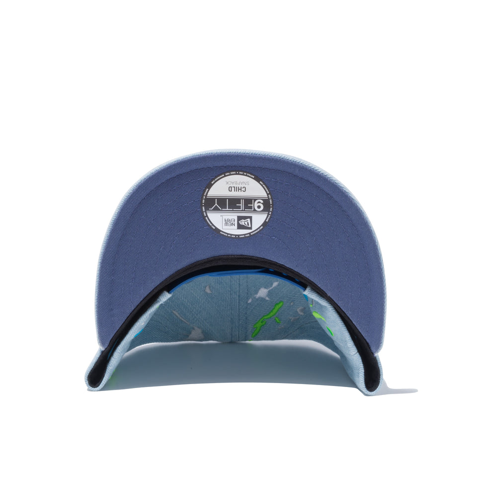 Child 9FIFTY ニューヨーク・ヤンキース スプラッシュエンブロイダリー ウォッシュドデニム