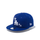 Child 9FIFTY ロサンゼルス・ドジャース スパークル ダークロイヤル グレーアンダーバイザー