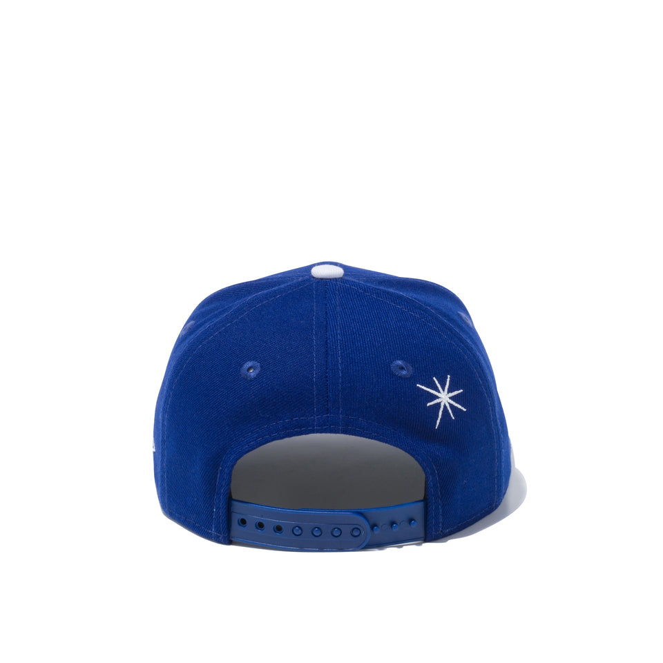 Child 9FIFTY ロサンゼルス・ドジャース スパークル ダークロイヤル グレーアンダーバイザー