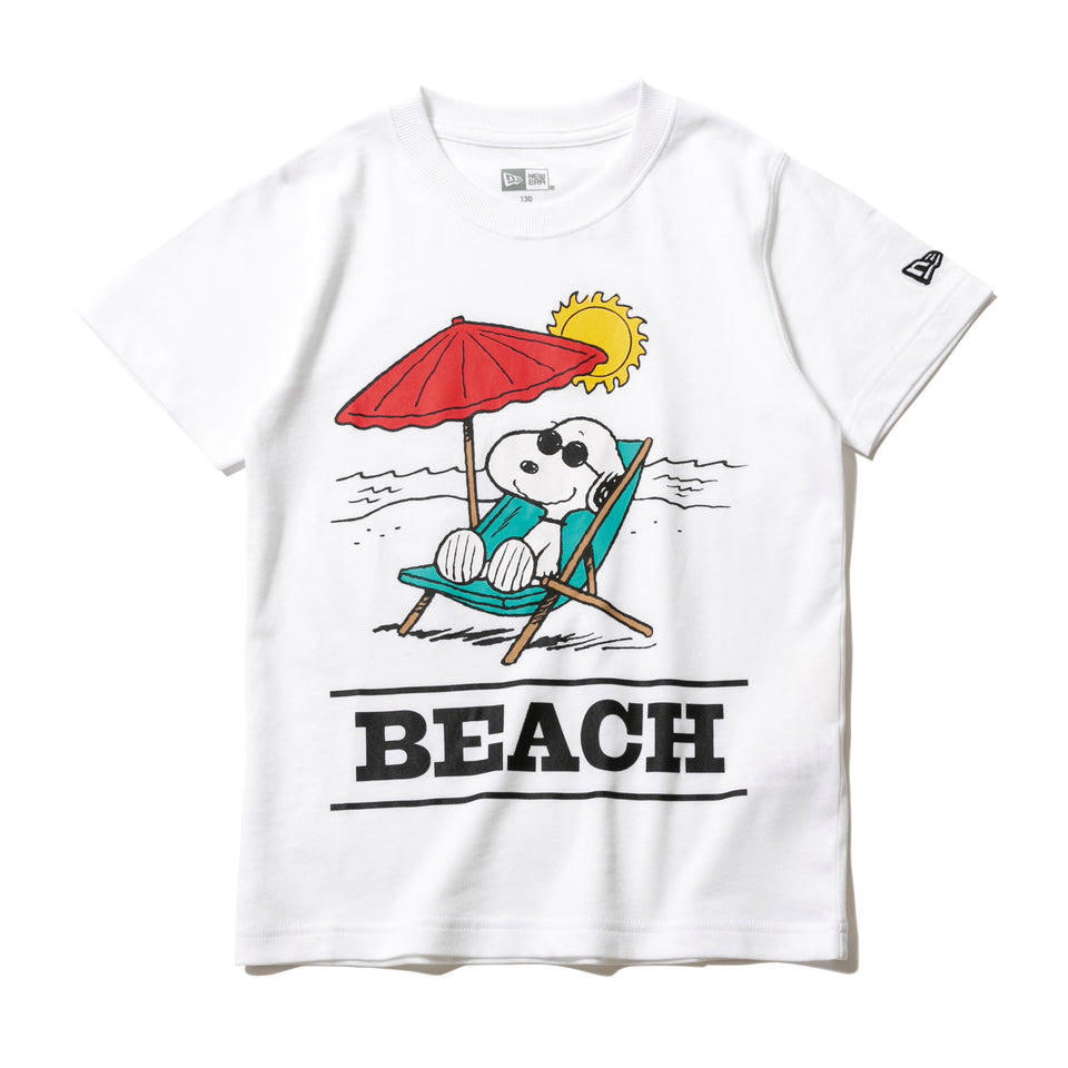 Child 半袖 コットン Tシャツ PEANUTS ピーナッツ ジョー・クール ビーチ ホワイト