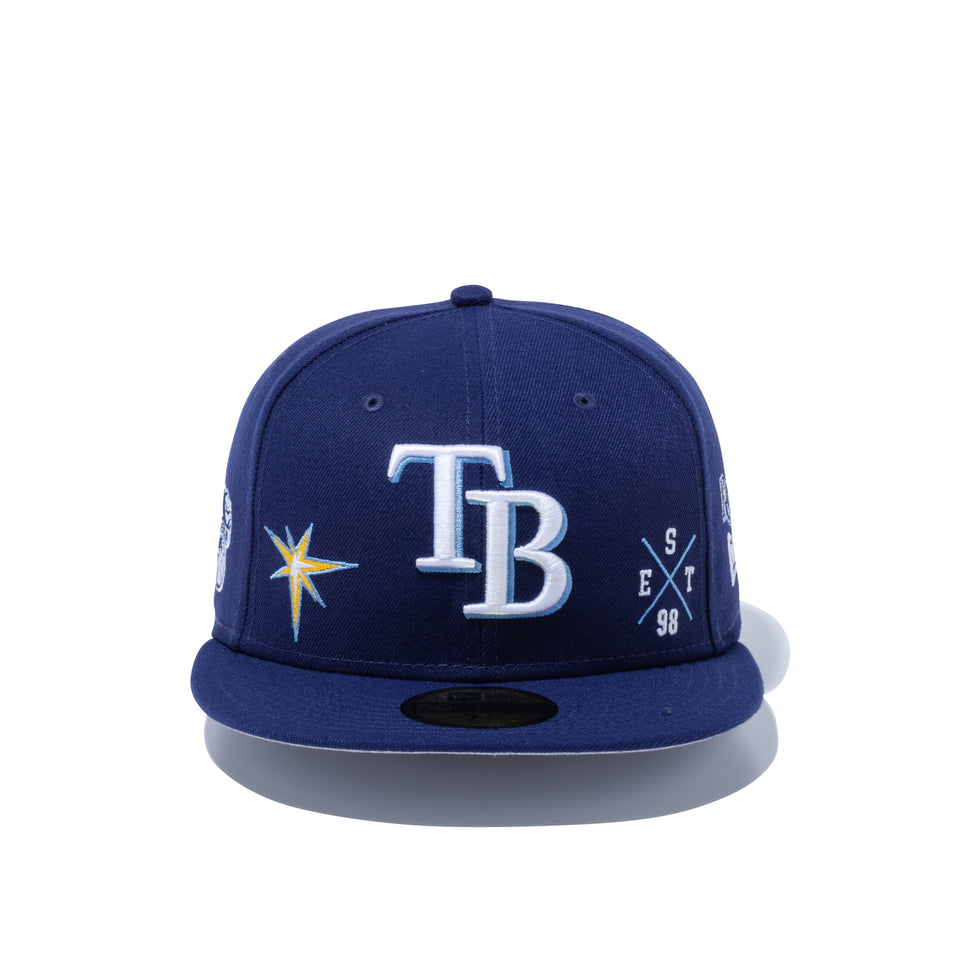 59FIFTY MULTI LOGO タンパベイ・レイズ グレーアンダーバイザー