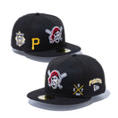 59FIFTY MULTI LOGO ピッツバーグ・パイレーツ グレーアンダーバイザー
