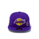 59FIFTY MULTI LOGO ロサンゼルス・レイカーズ グレーアンダーバイザー