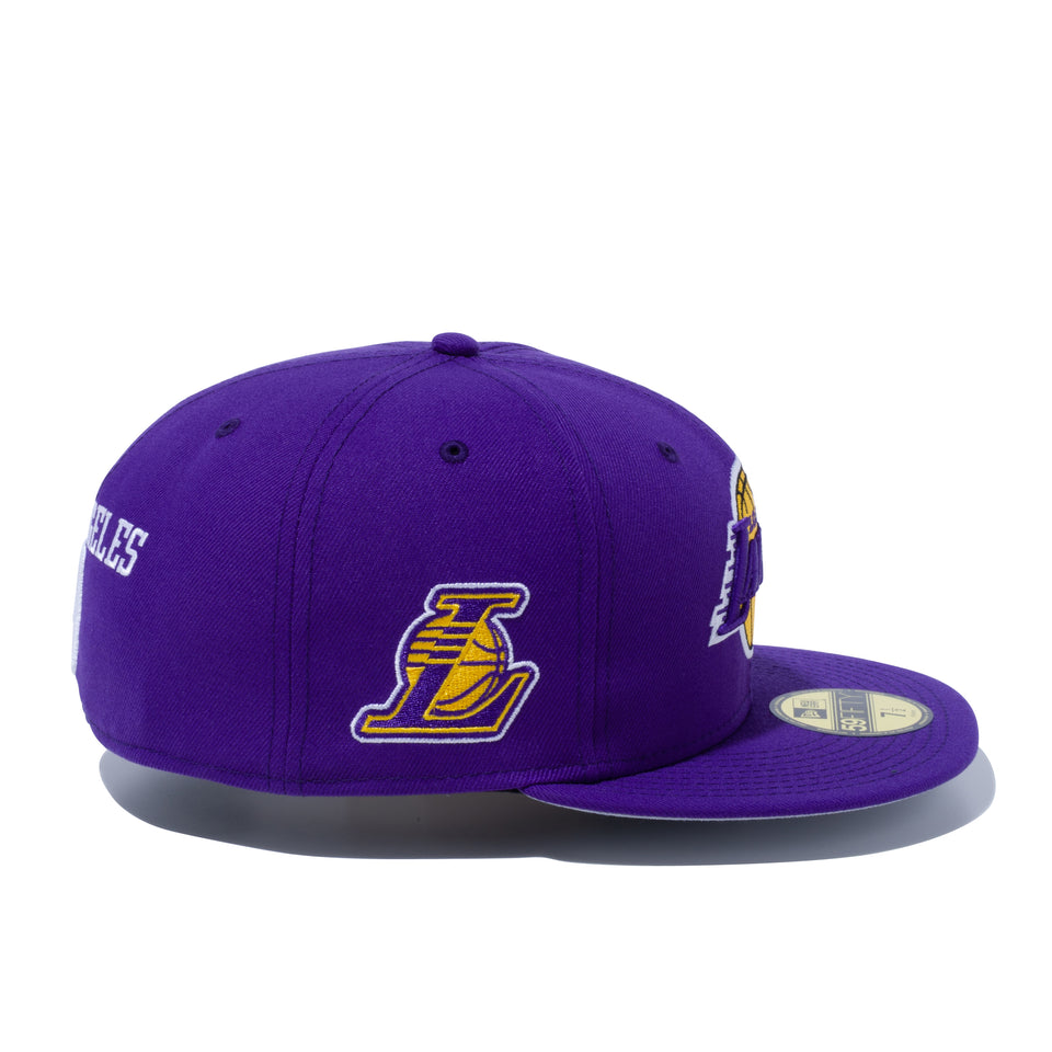 59FIFTY MULTI LOGO ロサンゼルス・レイカーズ グレーアンダーバイザー