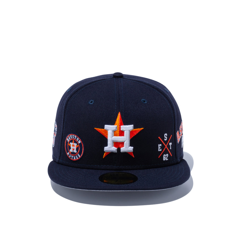 59FIFTY MULTI LOGO ヒューストン・アストロズ グレーアンダーバイザー