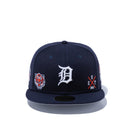 59FIFTY MULTI LOGO デトロイト・タイガース グレーアンダーバイザー
