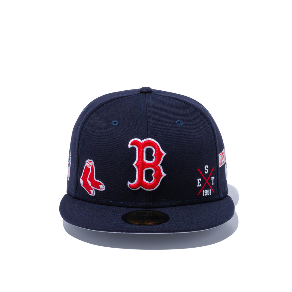 59FIFTY MULTI LOGO ボストン・レッドソックス グレーアンダーバイザー